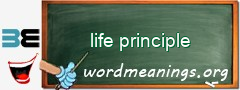 WordMeaning blackboard for life principle